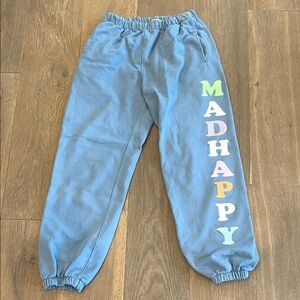 Madhappy Blue Joggers with Colorful Lettering
